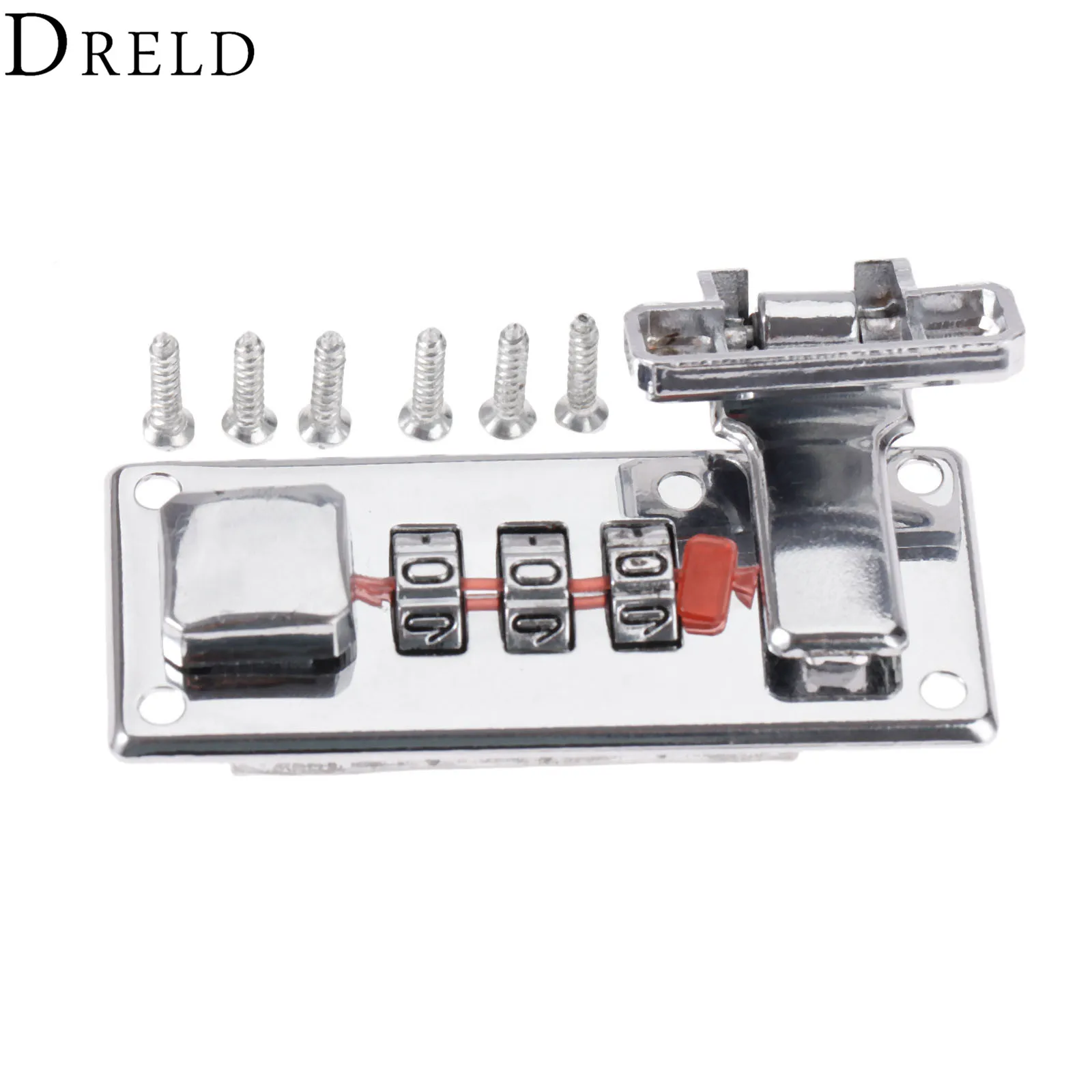 Dreld 65*29Mm Zilveren Wachtwoord Lock Klink Sieraden Houten Doos Vaste Lock Handgemaakte Bagage Koffer Coded Sloten Meubels hardware