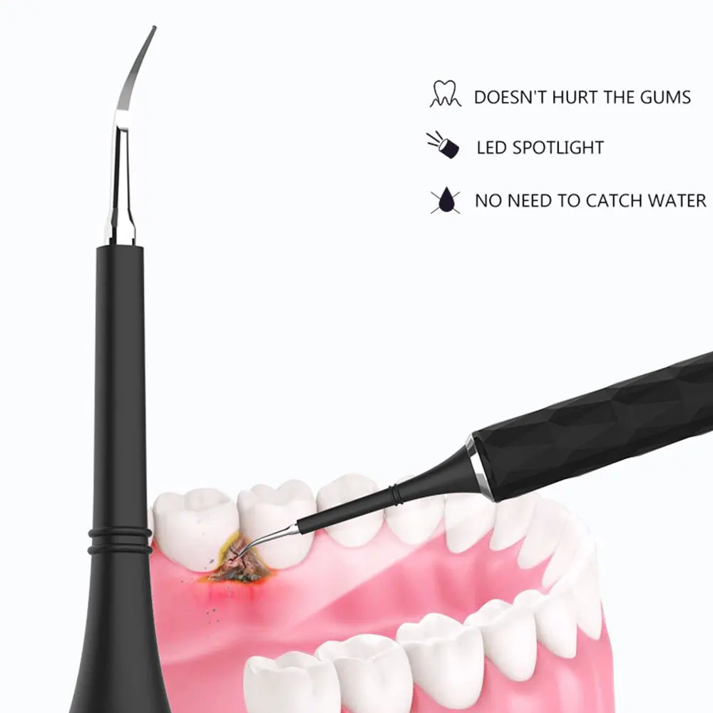 Ultradźwiękowy skaler dentystyczny kamień nazębny Cleaner domowy przyrząd kosmetyczny elektryczny zestaw szczoteczek do zębów