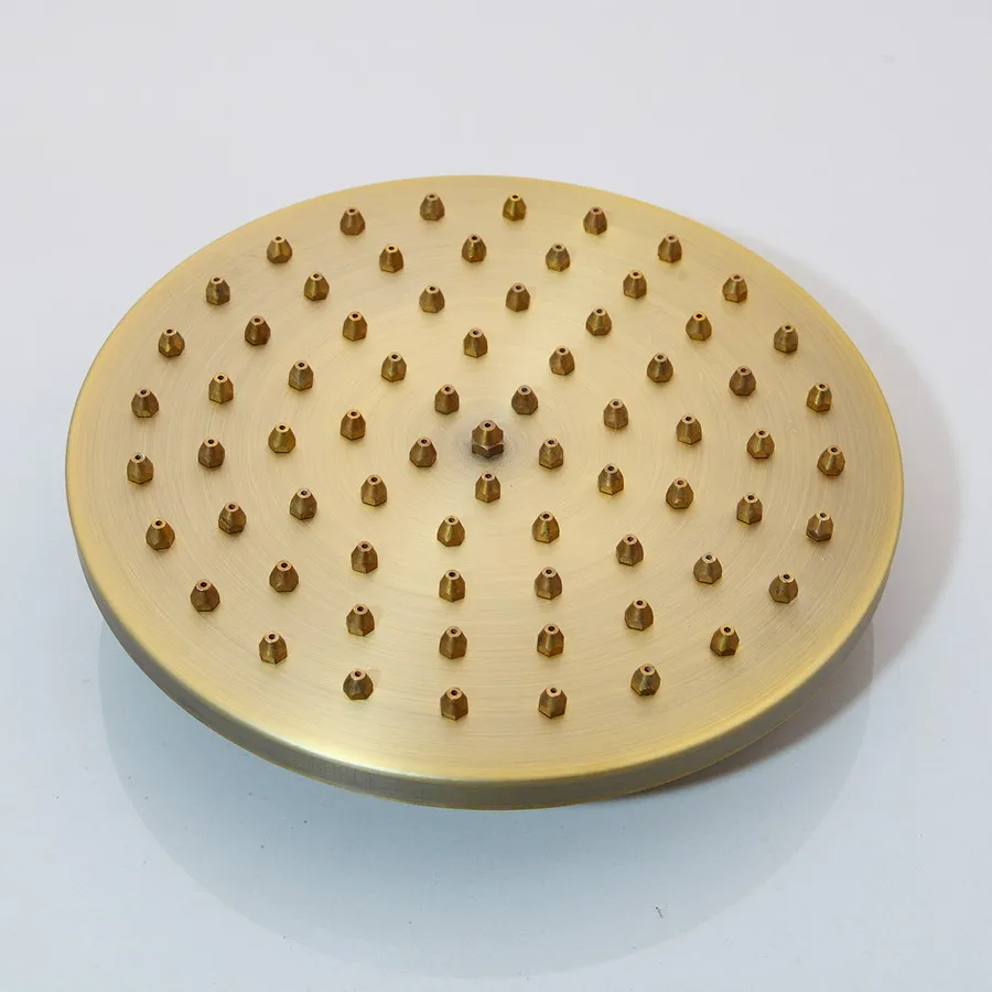 Antique Brass Bathroom Hand Shower Head 8 inch Round Rainfall Shower Faucet Shower Bracket Wall Shower Arm 1.5M Shower Hose