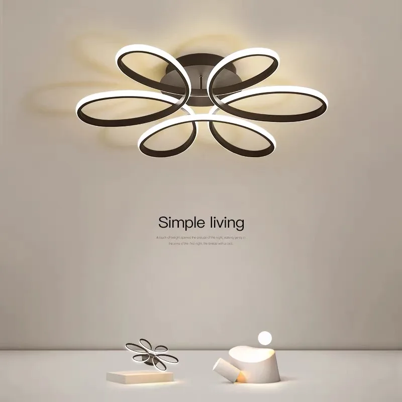 Modern LED Ceiling Lights Remote control lustre chandelier lamp for Living/dining room Bedroom Aluminum boby indoor plafond Lamp