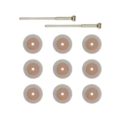 9pcs Dental Ultra-thin 13/0.15mm Double Sided Diamond Cutting Disc for separating polishing ceramic crown plaster or jade