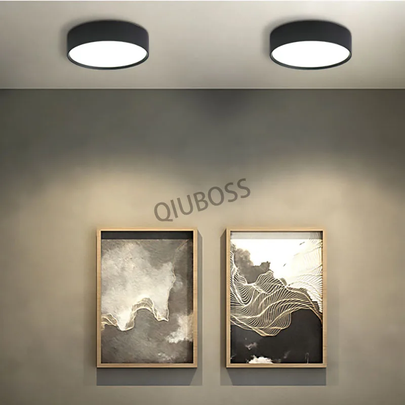 Luz de painel LED redonda e quadrada, Lâmpadas de teto, Downlights montados na superfície, Home Decor, Iluminação interior, AC86-265V, 6W, 9W, 12W,