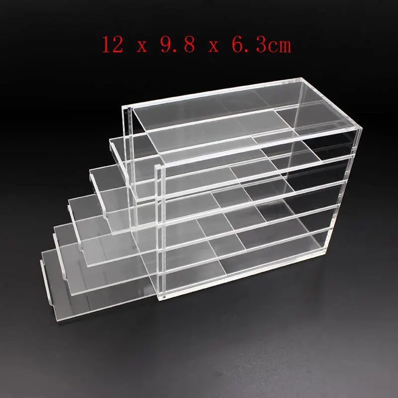 8 layers clear eyelash storage box Makeup Display Case Eyelashes Extension Pallet Holder Transparent Container