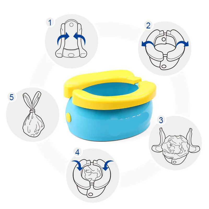 Travel Portable Baby Infant Toilet Chamber Pots Foldaway Kids Boy And Girl Potty Rings Multifunctional Environmentally