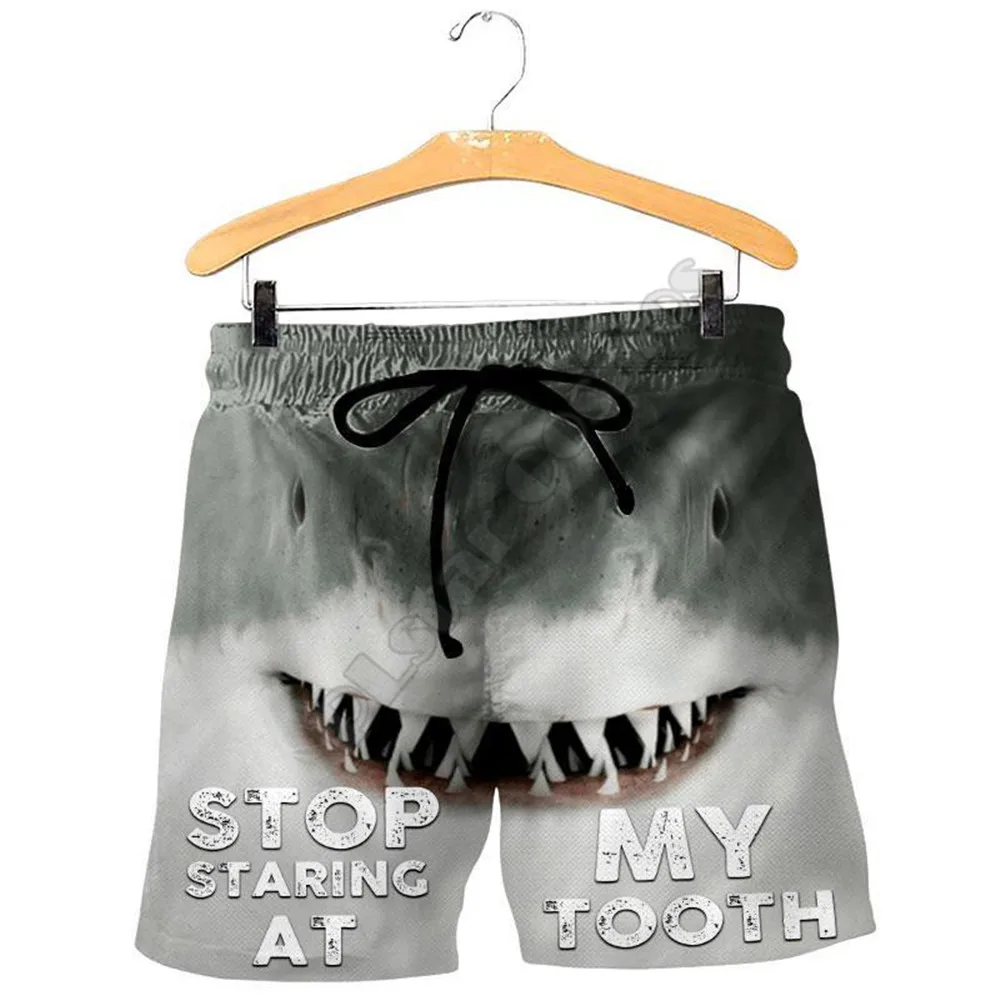 PLstar Cosmos New summer Fashion Shorts Shark 3D Printed Male/Female streetwear Casual Cool Shorts 01