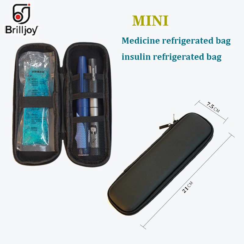 Insulin Cooler Pen Case, portátil, isolado, diabético, droga de viagem, Freezer Box, Ice Bags, Brilljoy, Novo