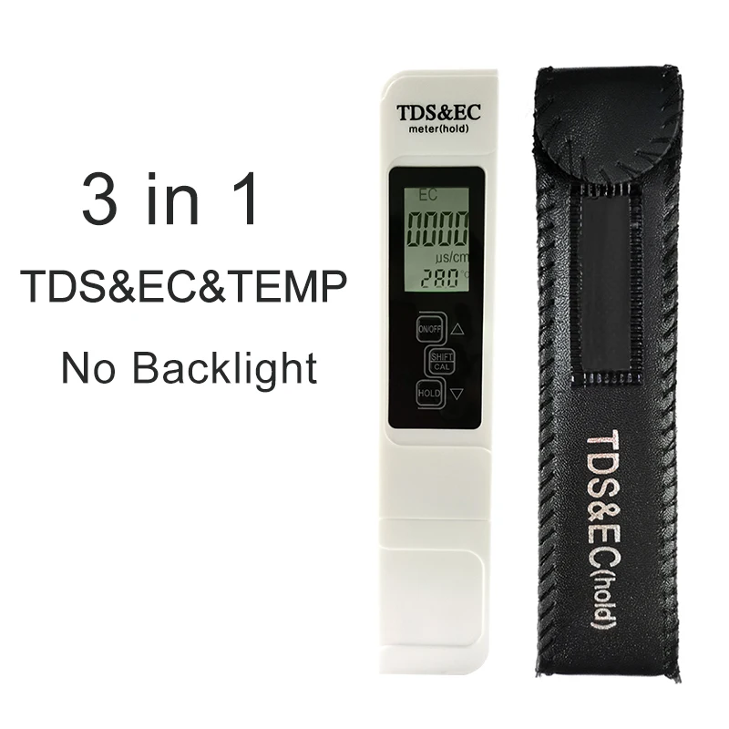 3 in 1 Water TDS Meter EC Conductivity Tester Temperature Tester TDS Pen Filter Water Quality Purity Monitor for Drinking Water