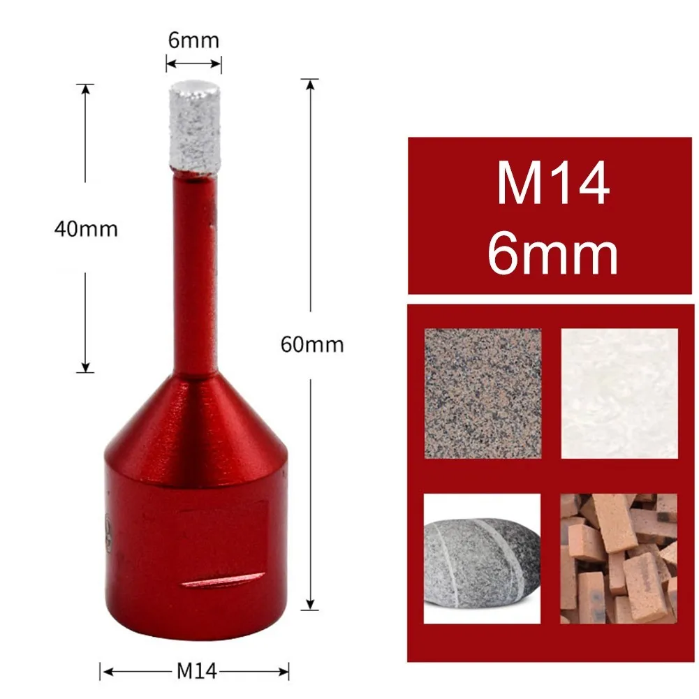 1pc 6-68mm Dry Diamond Drill Bit M14 Dry Diamond Drill Bits For Angle Grinder Porcelain Granite Tile Glass Ceramic Saw Drill Bit