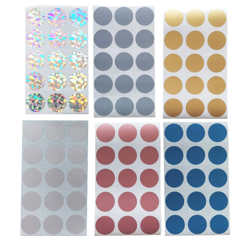 100pcs/pack Decorative Colorful Round Scratch Stickers DIY Label Sticker for  Supplies Cute Handmade Stationary
