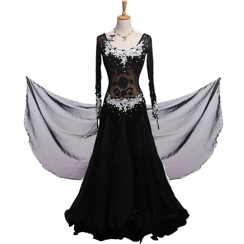 Ballroom Dance Standard Skirt Competition Dress Costumes Performing Dress Customize New Arrival Adult Children Embroidered