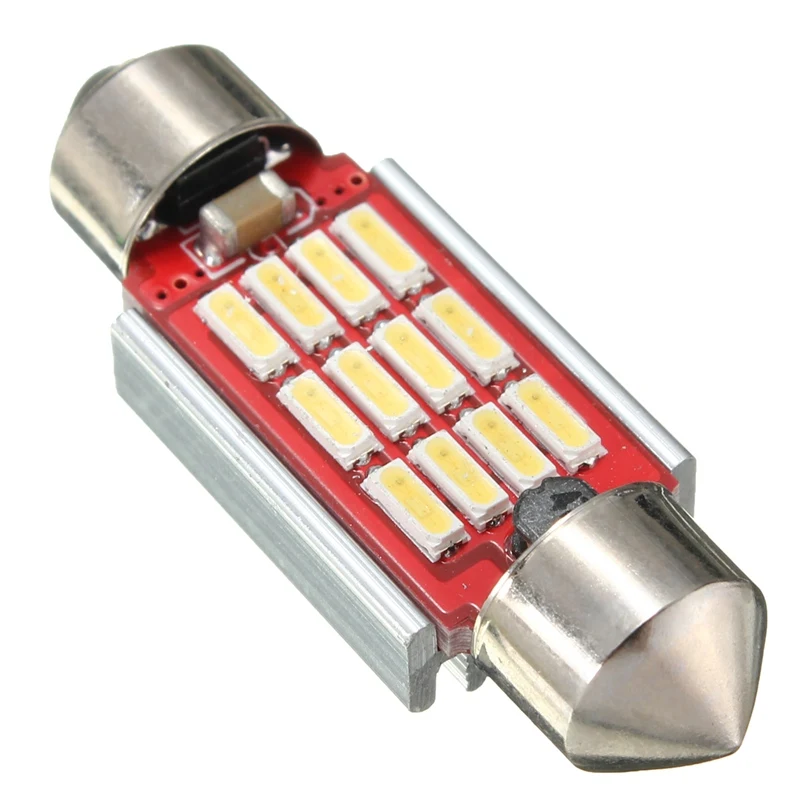 2 stücke/4 stücke/10 stücke Led Dome licht 36mm 39mm 42mm 4014 SMD 12LED canbus Innen Girlande Lampe Birne Lesen Licht Dropship