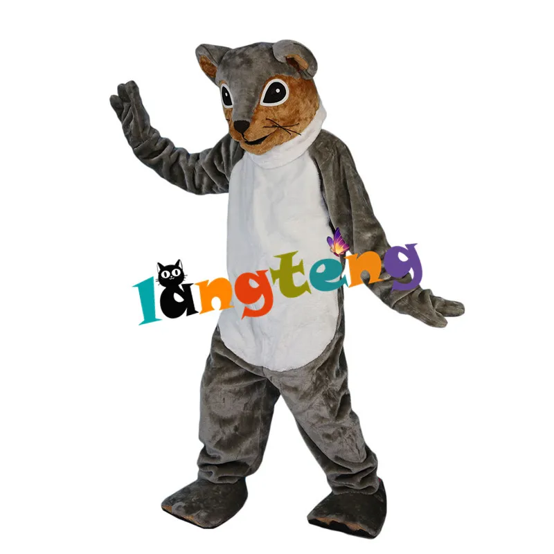 896 Grey squirrel Mascot Costume Animal Furry For Life Size Full Body Character Outfits