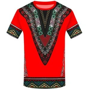 In ấn nam quốc gia châu Phi, phong cách mùa hè mới, bán nóng, áo sơ mi Dashiki, đường viền cổ áo, bán buôn, 2021 Áo sơ mi nam bán hàng chính - 5