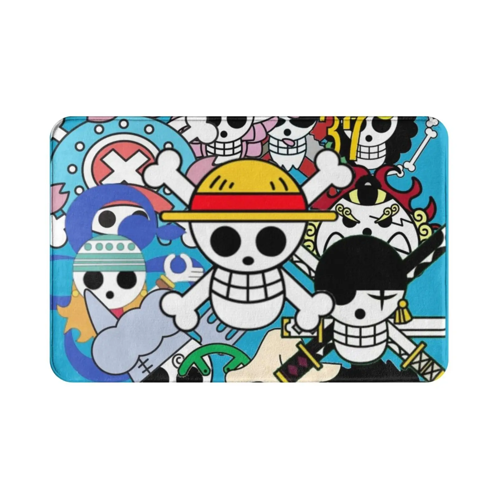 Jolly Roger Carpet Mat Rug Cushion Soft Hats Luffy Zorro Zoro Ussop Usopp Sanji Nami Chopper