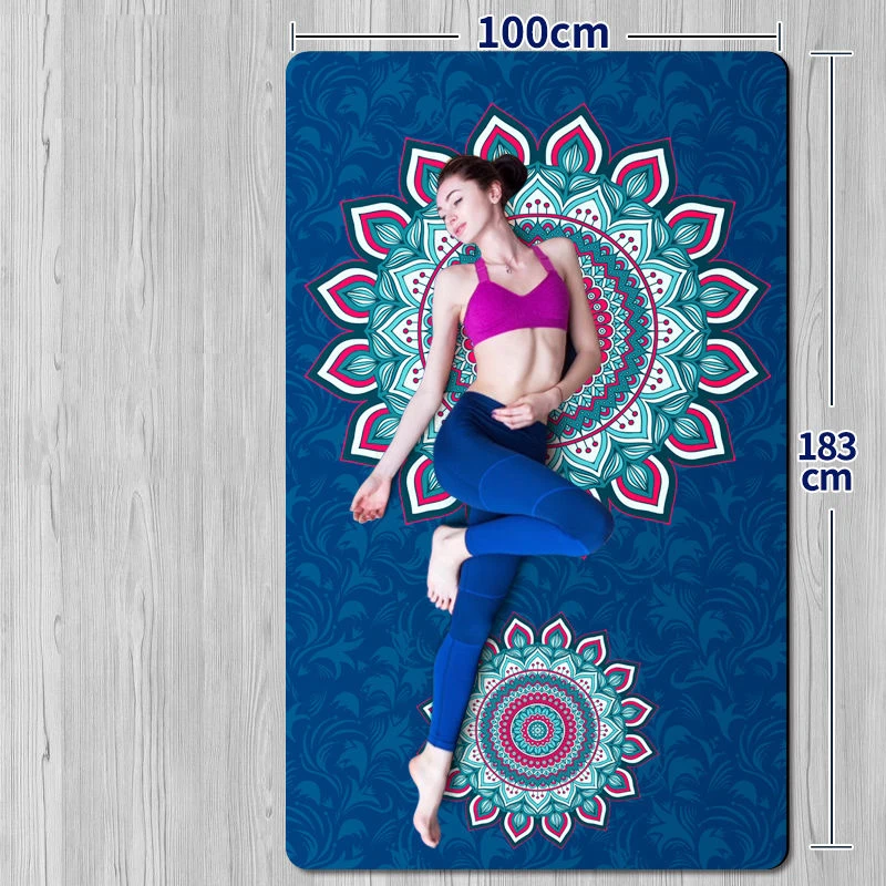 Non-slip 183cmX100cm Double Yoga Mat 8mm Thickened Fitness Gym Mats Sports Cushion Gymnastic Pilates Pads With Yoga Bag & Strap