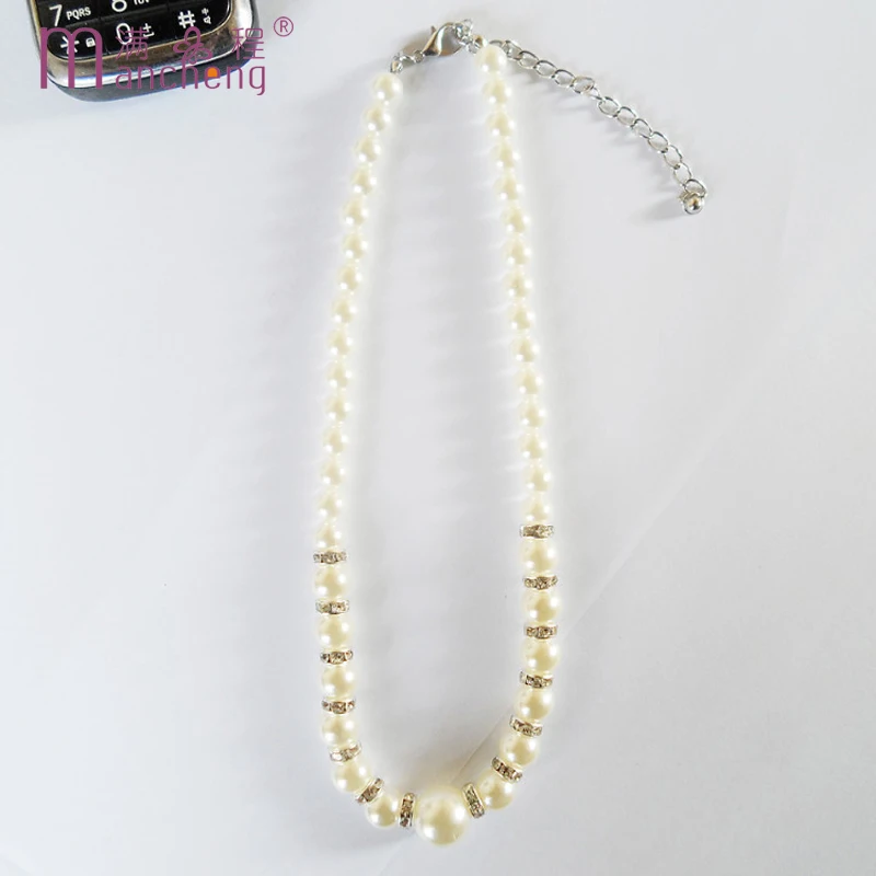 tiki sokolov Pearl Beads Necklace Women Classic Style Set Auger Crystal Collar Party Jewelry 2024 Wholesale