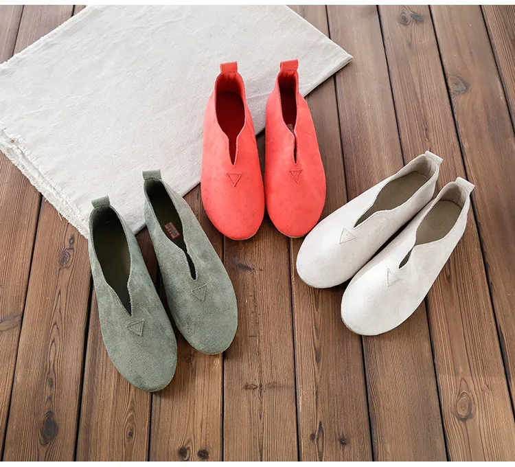 Careaymade-nuove scarpe con tacco piatto primavera e autunno scarpe con fagioli piatti scarpe Lefu a testa tonda scarpe da pescatore scarpe da donna