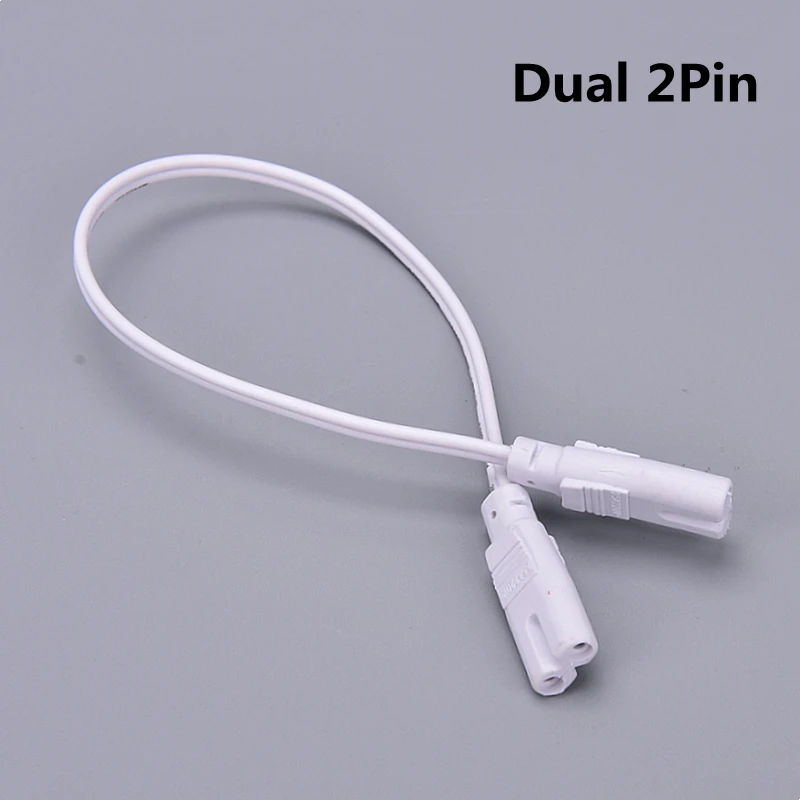 1PC LED Tube Connector 3Pin/2Pin Double-end Cable Wire 30cm Two-phase Three-phase T4 T5 T8  Lamp Lighting Connecting Wholesale