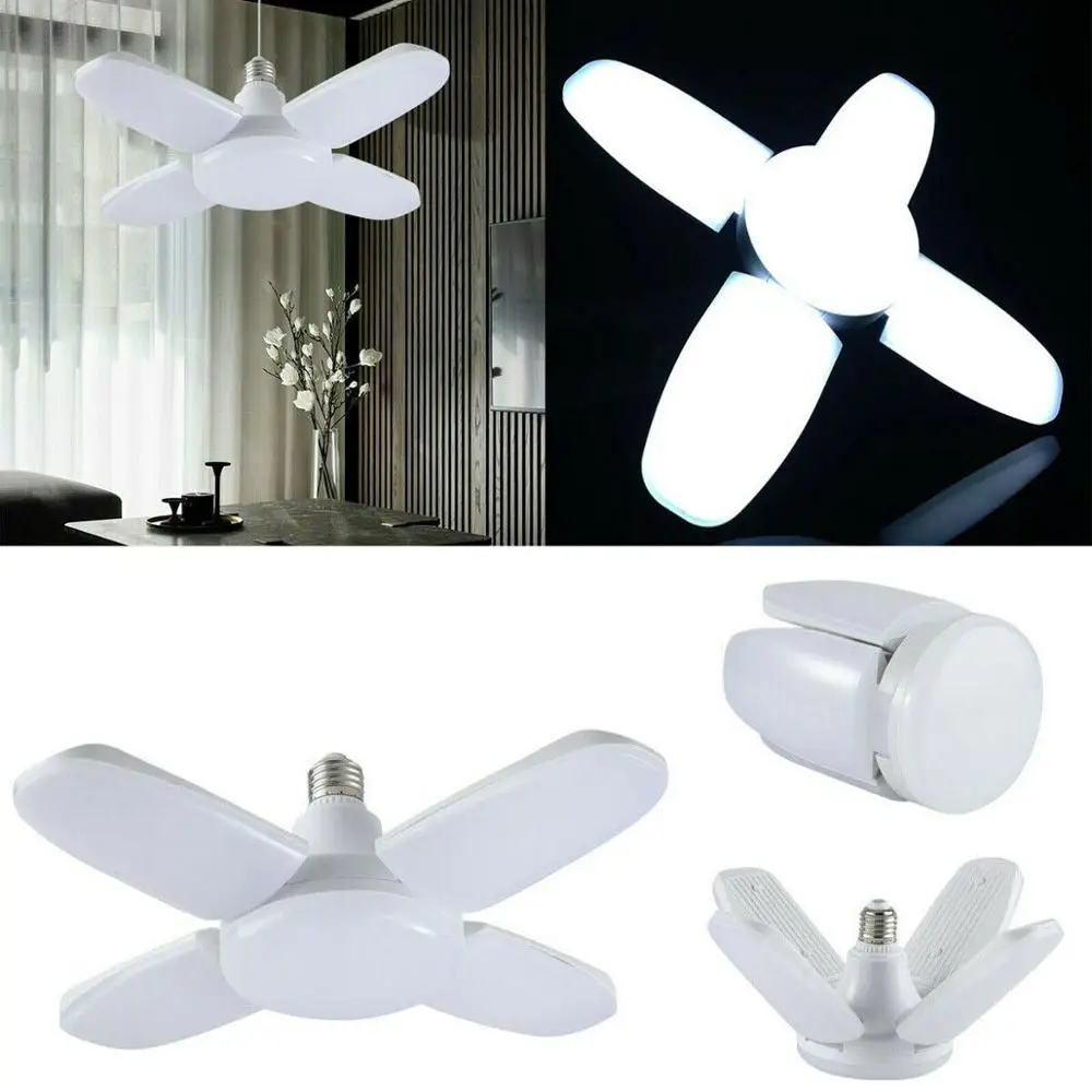 

LED Folding Fan Light E27 60W Adjustable Ceiling Lamp Super Brightness AC 110V 220V Home Lighting Decoration Cold White 6500K