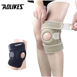 AOLIKES 1PCS Adjustable Sports Training Elastic Knee Support Brace Kneepad Adjustable Patella Knee Pads Hole Kneepad Safety