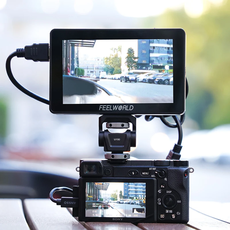 Tripé com cabeça redonda para câmera ulanzi u150 dslr, suporte com esfera para monitor, acessórios de cabeça com parafuso de 1/4 "e furo de localização