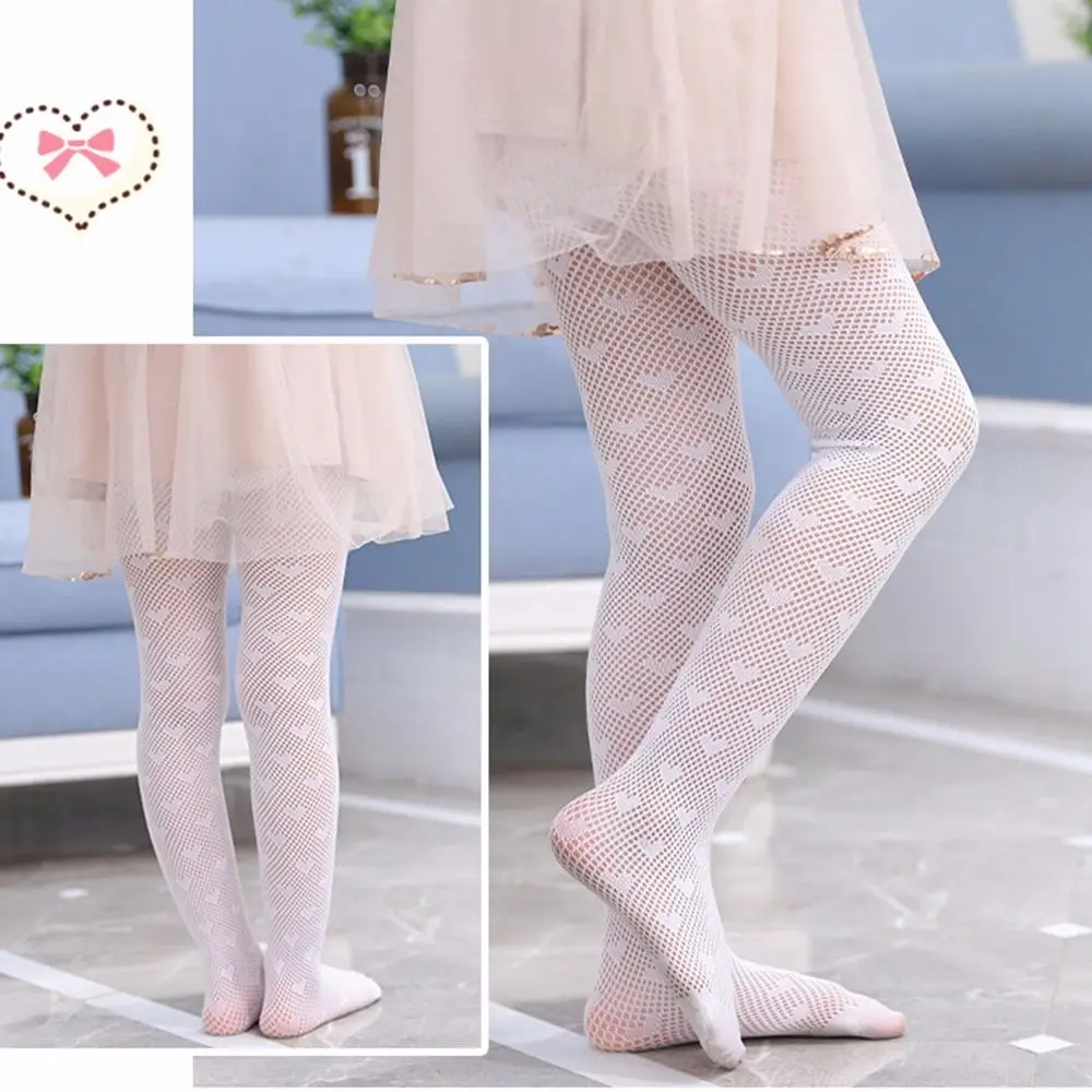 

Sweet Baby Girl Solid Color Princess Kid Hollow Heart Lace Stockings Fishnet Tights Children Leggings