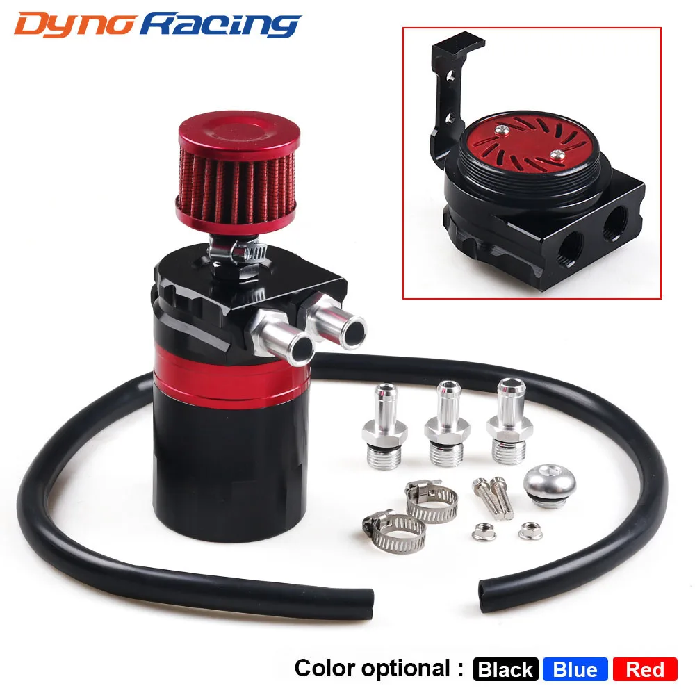 Car Aluminum Reservoir Oil Catch Can Tank Baffled Reservoir With Filter Universal Kit BX101993