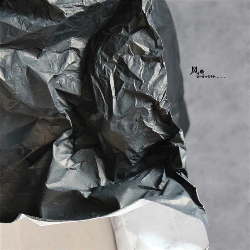 Soft Dupont Tyvek Paper Matte Black Waterproof For DIY Disposable Suit Handcrafts Decor Bags Coat Clothes Designer Fabric