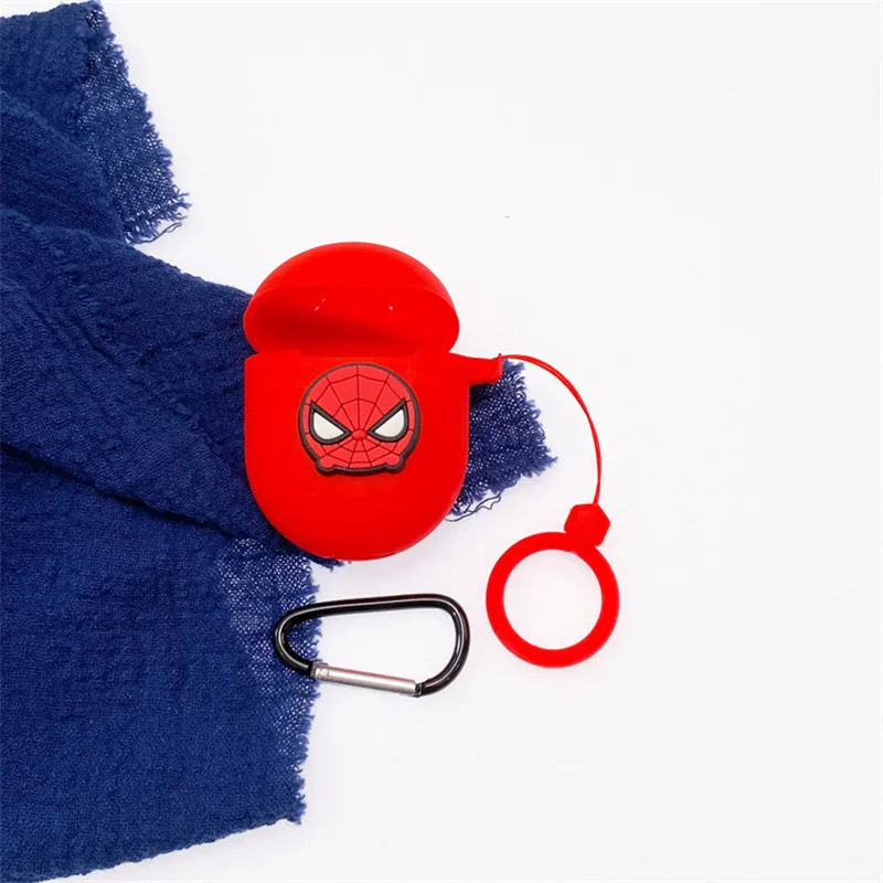 Cartoon Marvel Earphone Case For Xiaomi Redmi Airdots 3 Pro Silicone Wireless Bluetooth Headphone Protective Cover With Hook