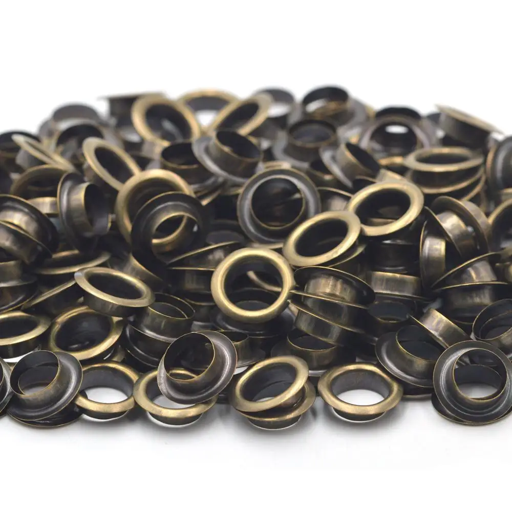 100sets 8mm Brass Material Bronze Grommet Eyelet With Washer Fit Leather Craft Shoes Belt Cap Bag Diy Accessories Wholesale