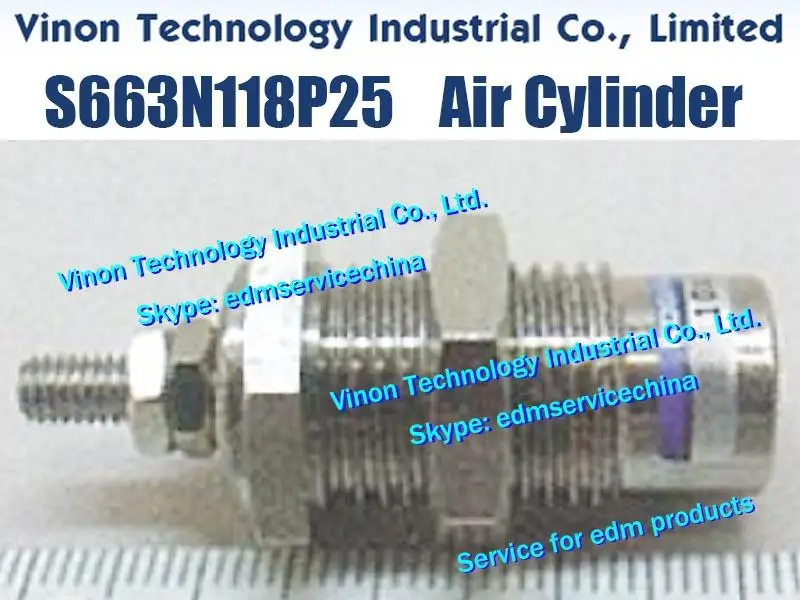 S663N118P25 EDM Air Cylinder D10x10Lmm S663.N118.P25, 34.004.016, 221000021 for DWC-FA-P,FA-V series machines S663-N1