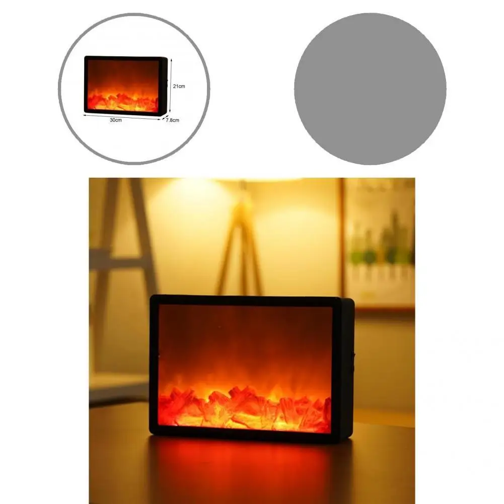 Artificial Fireplace Delicate Fireplace Light ABS Nice-looking Practical LED Flame Lights Indoor Faux Fireplace