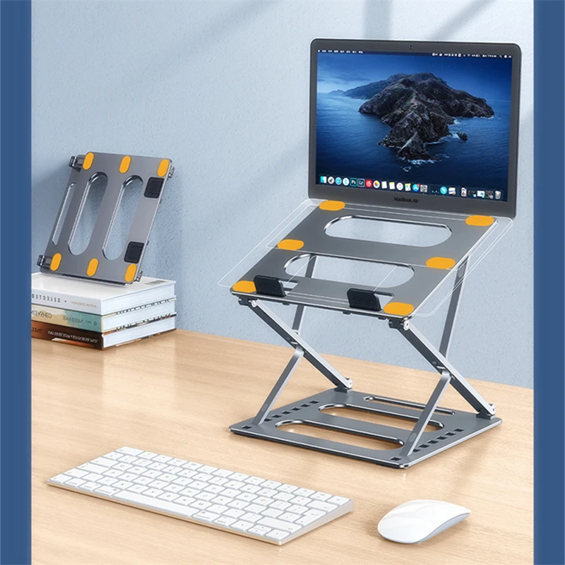 

Portable Laptop Stand Aluminium Foldable Support Base Laptop Holder For Macbook PC Computer Notebook Stand Table Standing Desk