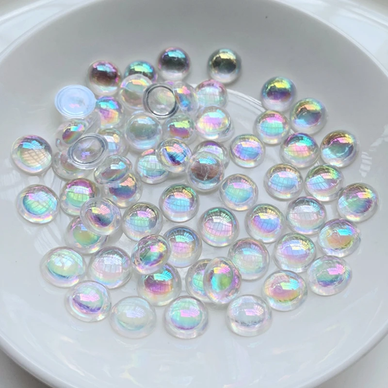 10mm okrągły przezroczysty AB kolor kryształ diament rhinestone wykończenia scrapbooking DIY biżuteria armatura 100 sztuk/partia