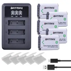 Batmax NP-BX1 NPBX1 Bateria+LED 3-gniazdowa ładowarka USB do Sony DSC RX1 RX100 M6 M7 AS100V M3 M2 HX300 HX400 HX50 HX60 AS15 ZV1 Log