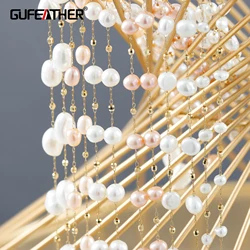 GUFEATHER C270, DIY 체인, 스테인레스 스틸, 천연 진주, 핸드메이드, 쥬얼리 부자재, DIY 팔찌 목걸이, 쥬얼리 제작, 1개