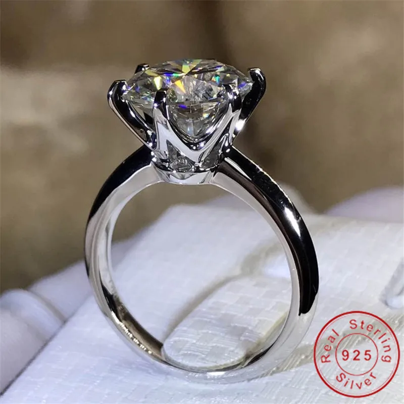 

Solitaire 1.5ct Lab Diamond Ring 100% Original 925 sterling silver Engagement Wedding band Rings for Women Bridal Fine Jewelry