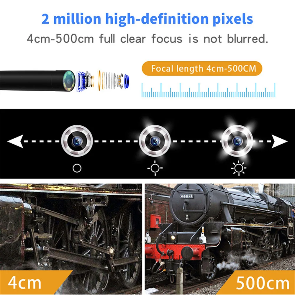 Endoscope sans fil étanche IP66, caméra d'inspection, endoscope CMOS, HD, WiFi, iPhone et Android, Kanoscope, 2MP, 8MP, 1080P, 1944P