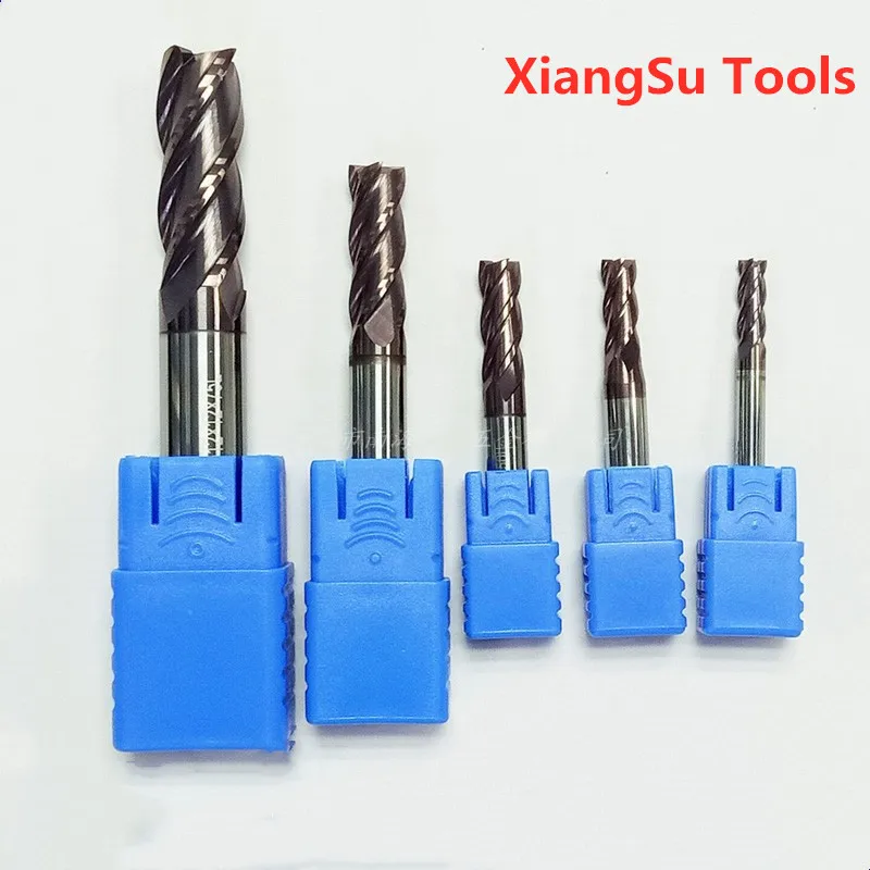 D5-D6-D8mm CNC Milling Cutter Hrc45 Endmill 4Flutes Alloy Tungsten Steel Cnc Maching  Milling Machine Tools For Steel