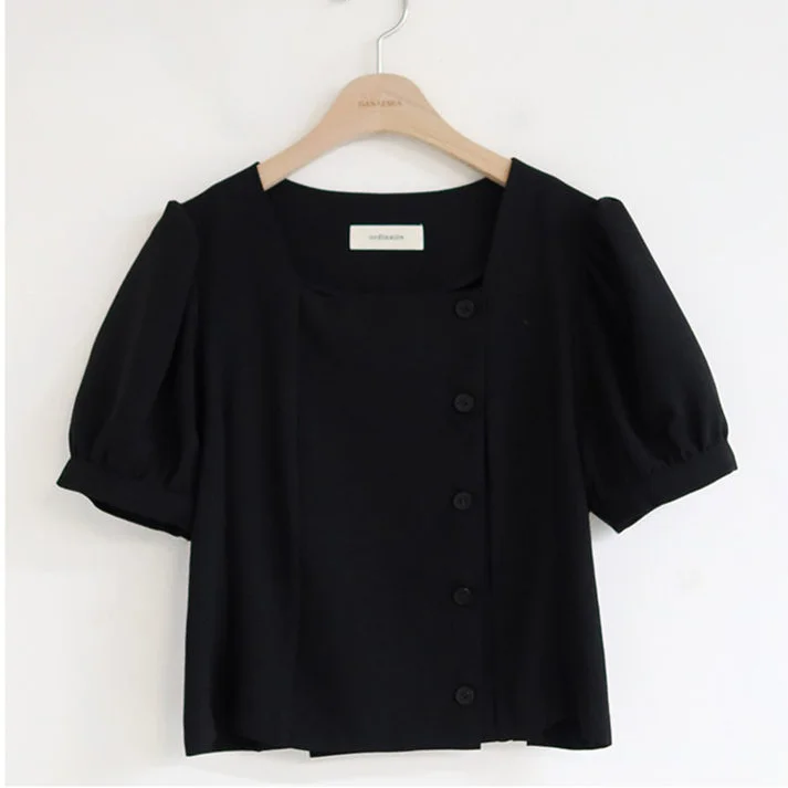 2021 Spring Shirt Female Women Blouse Summer Women Blouses Maxi Blusas Casual Elegant Vintage Short Sleeve Cotton Oversize Loose