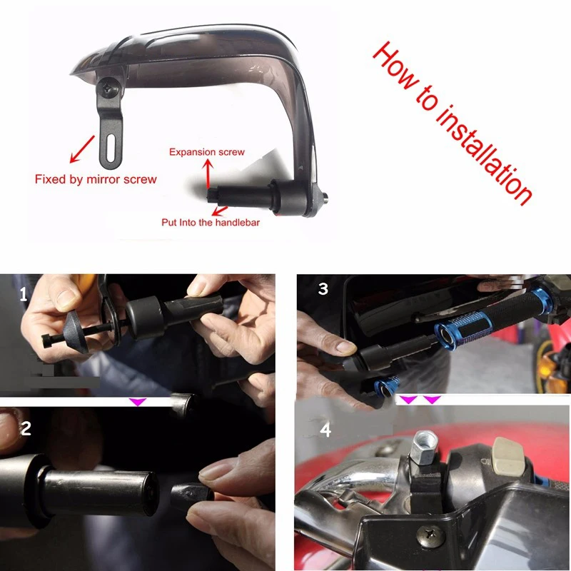 Motorcycle Hand Guards Motorcross Dirt Bike Handguard Scooter Windscreen Driving Falling Hands Protection 7/8" 22mm bar 6