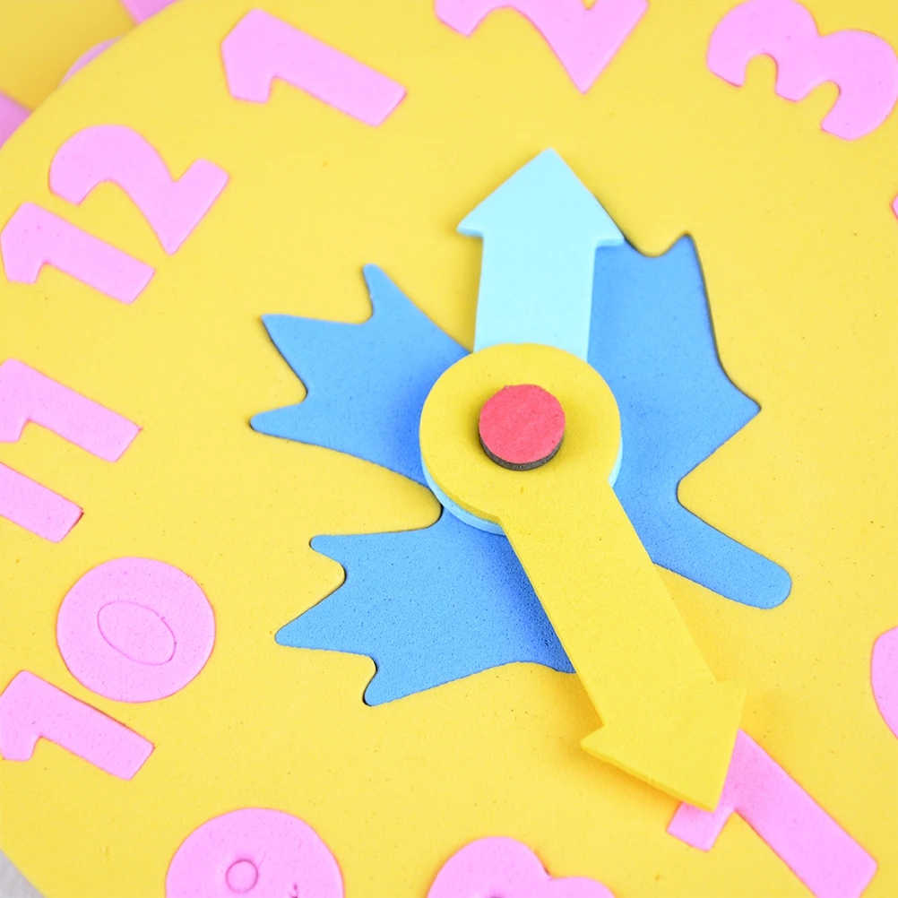 1 pz 3-6 anni bambini fai da te Eva orologio apprendimento educazione giocattoli divertimento Puzzle gioco per bambini giocattoli per bambini regali casuali