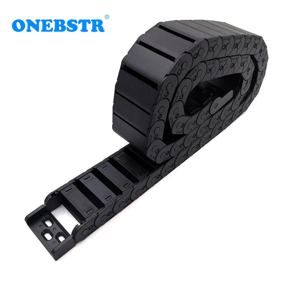 YCHEN 1 Meter 15x40mm Drag Chain Towline Wire Carrier Cable Holder Semi Closed Open Inside Conveyor For CNC Router Machine Tools