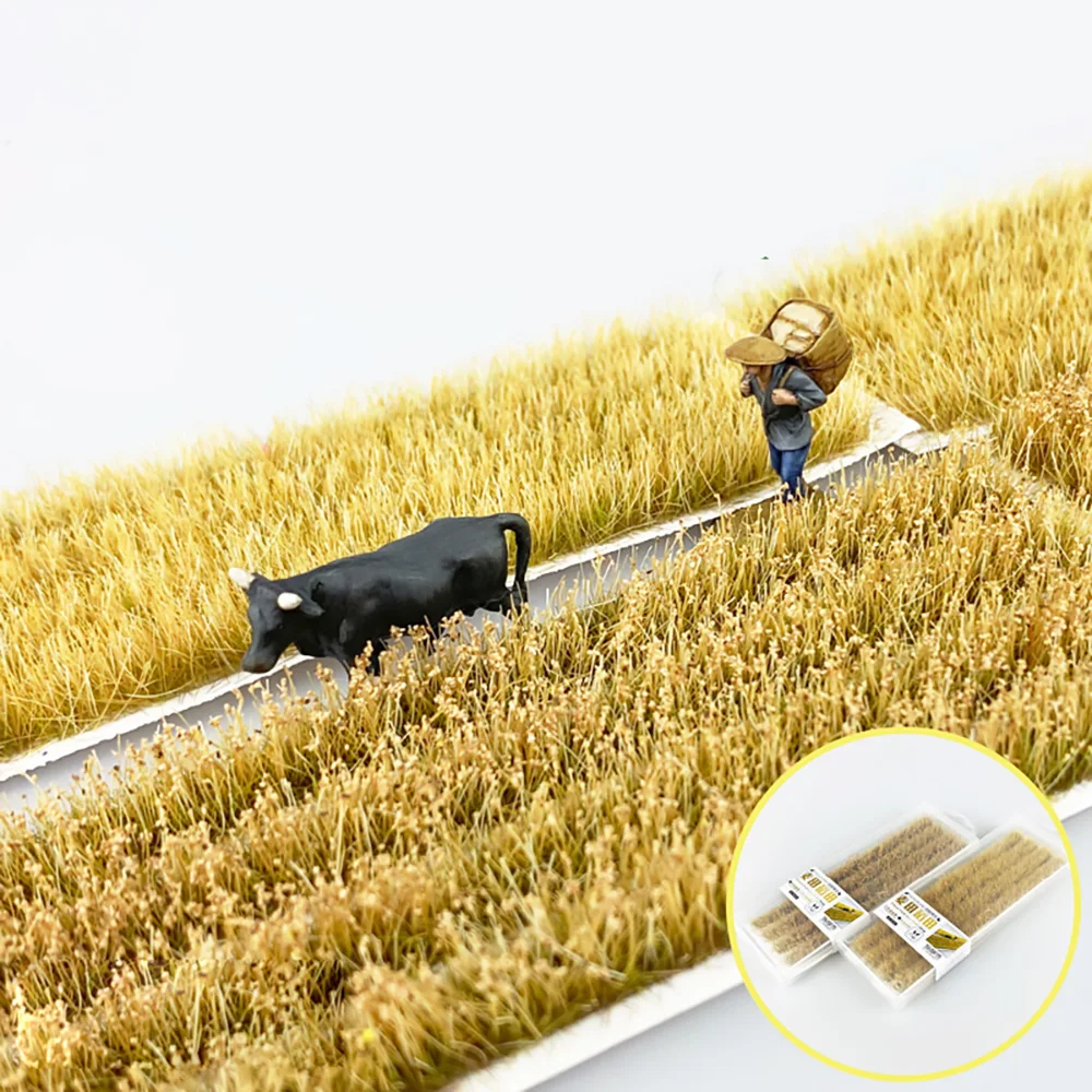 1:72-87 Miniature Wheat Field Military For Railway Artificial Mini Terrain Lawn Wargame Landscape Scenery Diorama Accessories