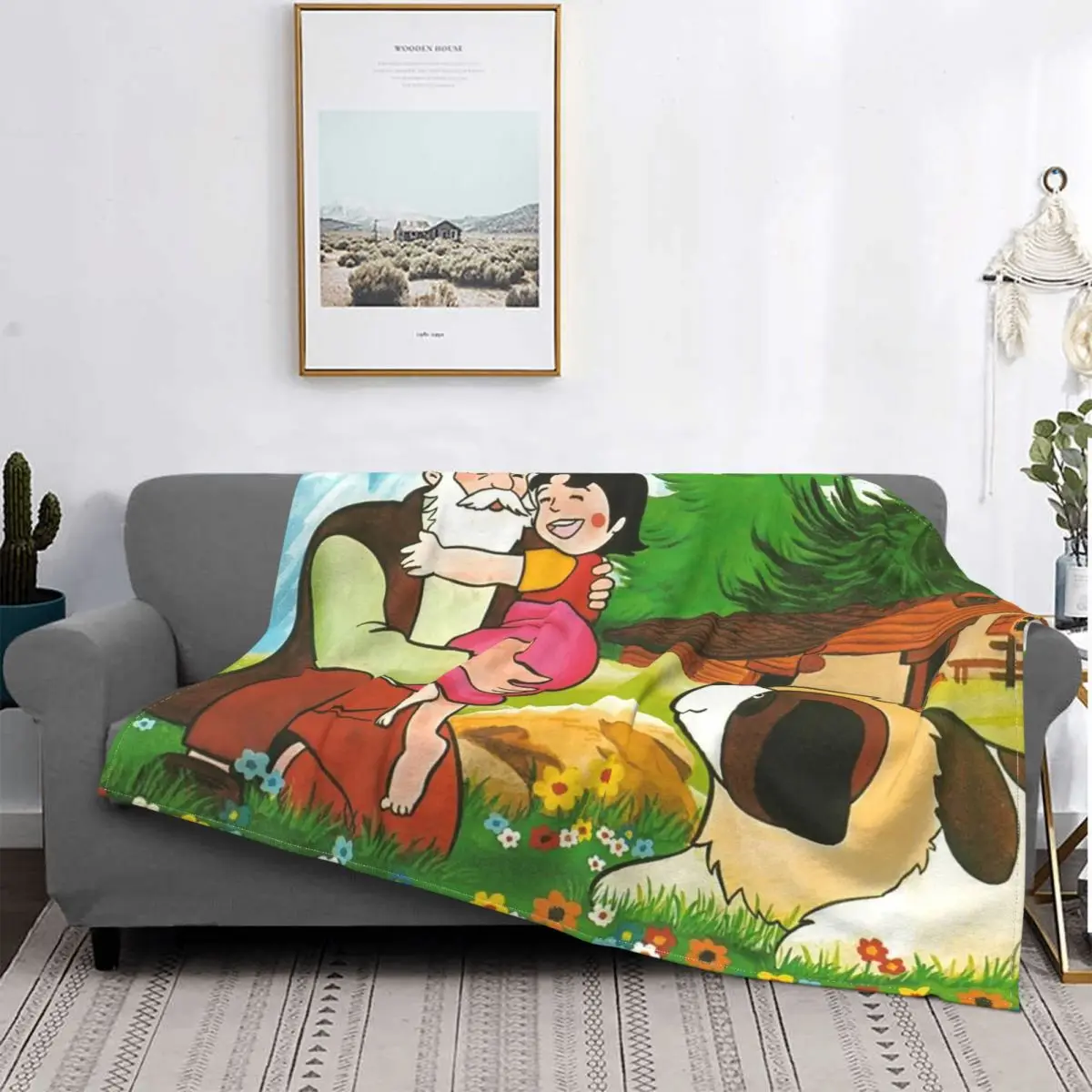 Alps No Shojo Heidi Cartoon Heidi Blanket Flannel Summer Anime Multifunction Ultra-Soft Throw Blanket for Sofa Car Bedspread