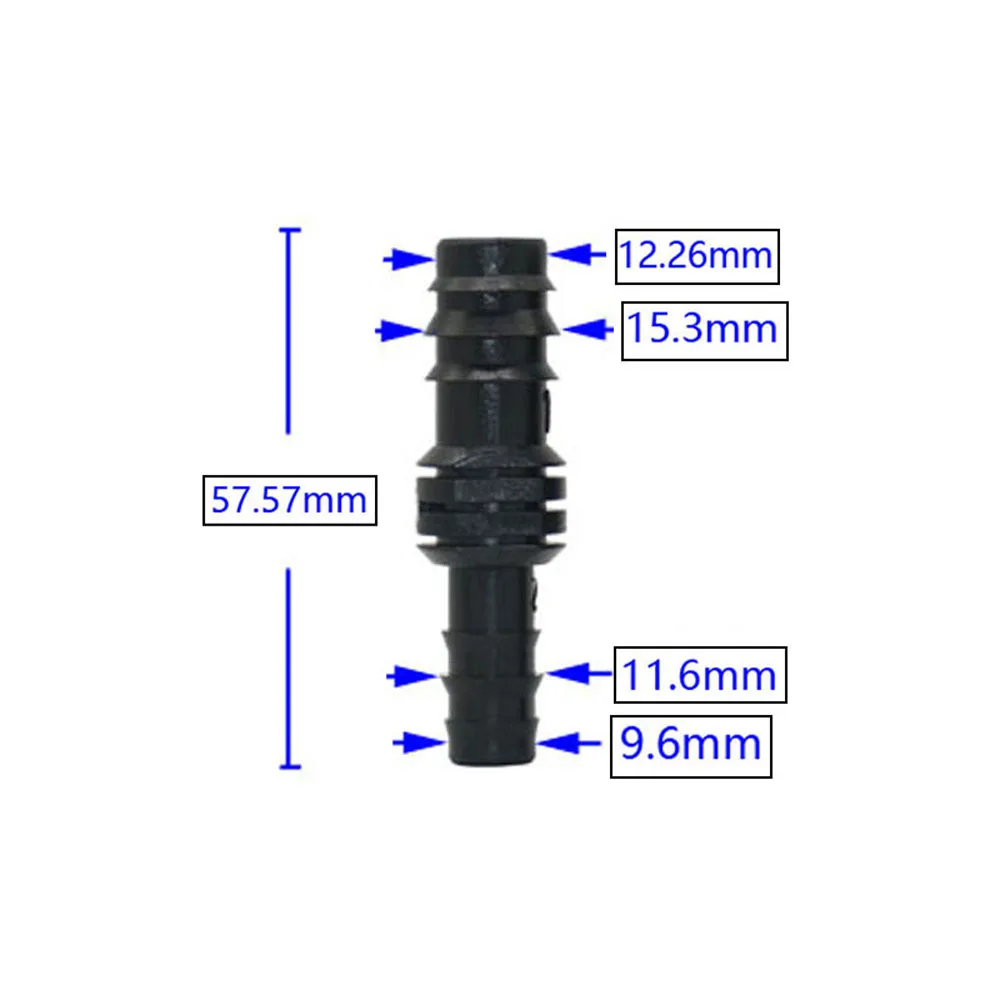 5pc Garden Irrigation 20/16/12/8mm Pe Tube Reducing Barb Connector 3/8\