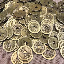 10pcs/lot Feng Shui metal coin Money LUCKY Fortune Wealth Chinese emperor Coin Home Office Decoration Tabletop Ornaments Gifts