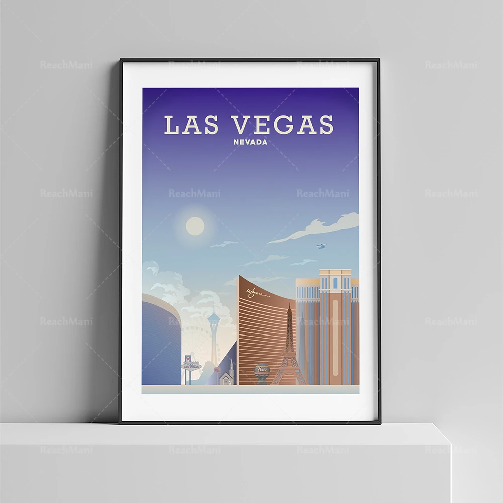 American travel prints, Chicago, New York, Boston, San Francisco, Miami, Ireland landscape travel poster canvas printing gift