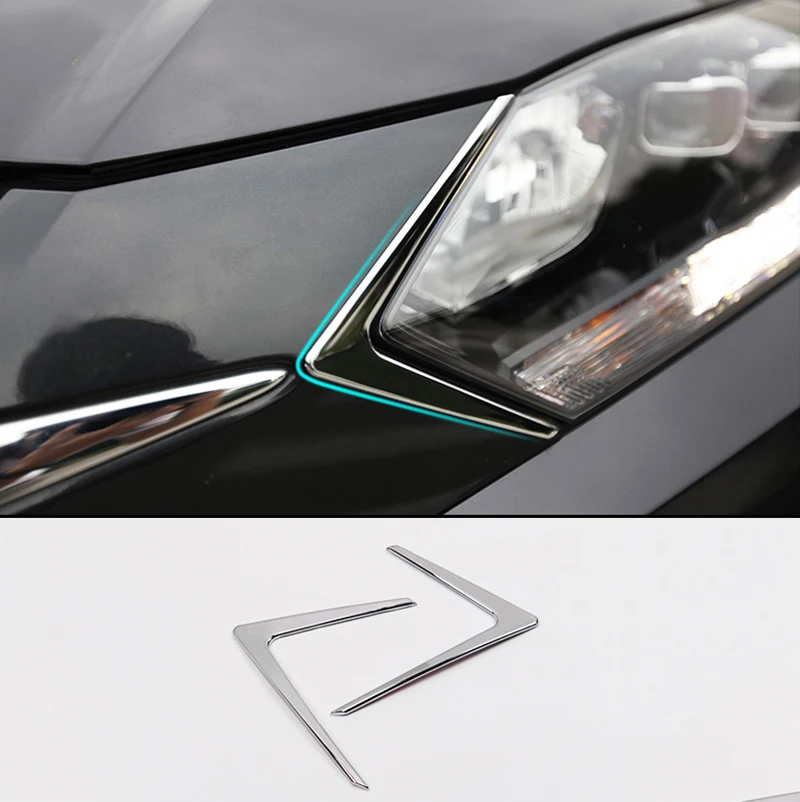 For Honda HRV HR-V Vezel 2014 2015 2016 2017 2018 front Headlights Trim Cover Decorative Head light Triangle Cover Frame