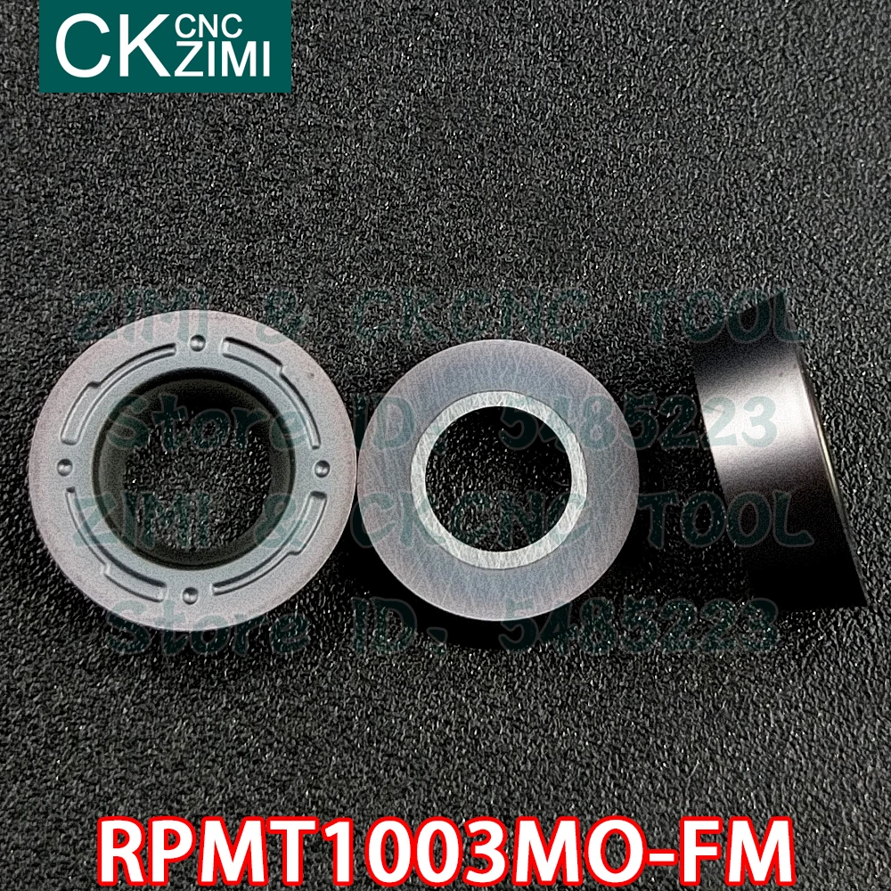 RPMT1003MO-FM zm1125 rpmt 1003 mo inserções de carboneto fm circular fresagem inserções ferramenta indexável cnc torno metal torneamento cortador ferramenta